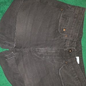 Black jean shorts